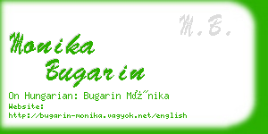 monika bugarin business card